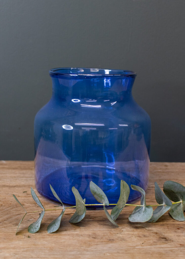 blue recycled glass