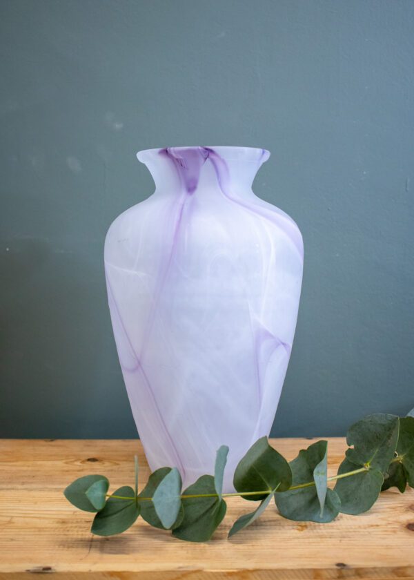 frosted purple vase