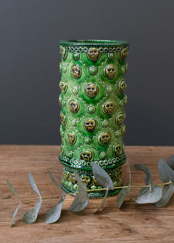 sophy mackeith ceramics - skull vase